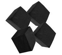 Black Sponge Acoustic Soundproof Panels 4pcs Square Blocks