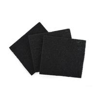 Black Sponge Litter Tray Filter 10.5x11.5cm Dust Removal | Activated carbon sponge, absorbs ammonia odours, traps litter dust, fits most boxes, 3-pack value