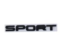 Black Sport Letter Emblem, Side Fender Rear Trunk Sticker, 3D Lettering Emblem Car Decal Universal Vehicle Decoration