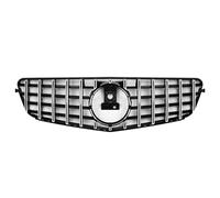 Black Sport Style Front Bumper Grill For Benz For C-class W204 2008-2012 2013 2014 C180 C200 C350 Chrome Silver Diamonds Grille Car Grill Front Grille(G-Silver)