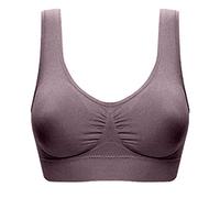 Black Sports Bra Women Ladies Sports Bras Plus Size Bras Seamless Comfortable Crop Top Soft Breathable Lingerie Bralette Leisure Stretch Everyday Bra Push up Underwear for Yoga Fitness Exercise