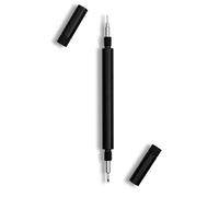 Black Spring Bar Travel Tool | EDC Everyday Carry Pocket Multitool Gear | Tactical Screw-On Cap | Anodised Aluminium | Change Watch Strap Buckle Bracelet | Fine Pin and Fork Ends | Repair Removal Kit