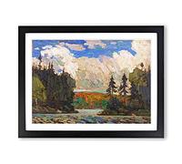 Black Spruce In Autumn By Tom Thomson Classic Painting Framed Print | A3 Black Framed Wall Art | Ready to Hang | Classic Landscape Picture | Living Room Bedroom Lounge Office
