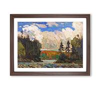 Black Spruce In Autumn By Tom Thomson Classic Painting Framed Print | A3 Walnut Framed Wall Art | Ready to Hang | Classic Landscape Picture | Living Room Bedroom Lounge Office