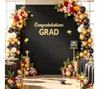 Black Square Arch Backdrop Cover 6.6FT x 6.6FT Arch Covers Stretchy Backdrop Spandex Fitted Arch Cover Balloon Photo Backdrops Covers for Wedding Birthday Party Graduation Baby Shower Decoration