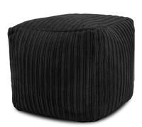 (Black ) Square Cord Footstool Pouffe Ottoman Foot Rest