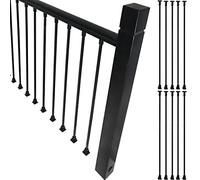 Black Square Glass Fence Posts Iron Stair Balusters Indoor Columns Deck Railing Kits Stair il Support - & Stylish Safety Solution for Home and Garden