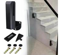 Black Square Glass Spigot Clamp for 3/8" Glass Shelves - 304 Stainless Steel Railing Brackets for Deck Balcony Pool Hallway - 33 Packs Durable Side Mount Design
