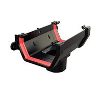 Black Square Gutter Running Outlet, Freeflow 114mm Rain Water Systems