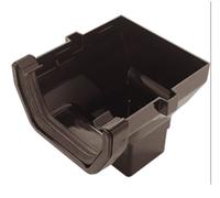 Black Square Guttering and Downpipe - Gutter and Pipe Fittings - Stop End Outlet