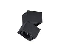 Black Square LED Downlight Aluminum Adjustable Angle Ceiling Lights Surface Mounted Spotlights Energy Saving LED Foldable High Light Efficiency Ceiling Light Fittings