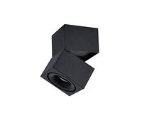 Black Square LED Downlight Aluminum Adjustable Angle Ceiling Lights Surface Mounted Spotlights Energy Saving LED Foldable High Light Efficiency Ceiling Light Fittings
