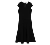 Black Square Neck Dress Cap Sleeves - female - Alexander McQueen - Midi Dresses - Black - L - Dresses L