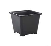 Black Square Plastic Flower Pot with Drain Hole, 10x8x7 cm, 60-Pack for Indoor/Outdoor Planting, Transplanting, Herbs, Succulents & Cacti(10 Flanging)