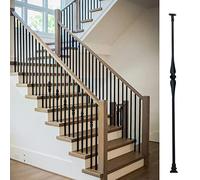 Black Square Staircase Balusters European Style, 20 30 40 50 60 70 Inch Extra Tall Deck Railing Spindles Kits for Wood and Outdoor Stair Porch Garden Pool Balcony,1 Pack,H 160cm/63 in
