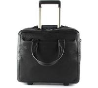 Black Square Wheeled Computer Briefcase - male - Piquadro - Handbags - Black - ONE SIZE - Bags ONE SIZE