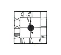 (Black Squared) 60cm Metal Roman Numeral Decorative Wall Clock