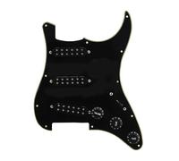 Black SSS Single Coil Prewired Loaded Pickguard Set For Electric Guitar