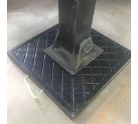 Black Stabilizer Pad, Crane Support Mat, Jack Stabilizer Pad, Heavy Duty Non-Slip, with Rope Handle, for Crane Tow Truck Service Truck,60×60×8cm