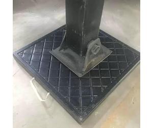 Black Stabilizer Pad, Crane Support Mat, Jack Stabilizer Pad, Heavy Duty Non-Slip, with Rope Handle, for Crane Tow Truck Service Truck,30×30×4cm