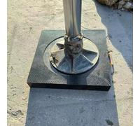 Black Stabilizing Jack Landing Pads - 50×50 60×60 70×70 Stackable Unbreakable Outrigger Pad - Wrecker Landing Gear Leveling Pads with Textured Surface & Rope Handle(50x50x10cm/19.7x19.7x3.9i