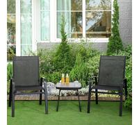 Black Stackable Bistro Set with SPC Board Table for Patio Wyld and Coco Black 1 Pack