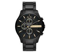 Armani Exchange Hampton Men's Quartz Watch with Black Dial and Black Stainless Steel Bracelet AX2164