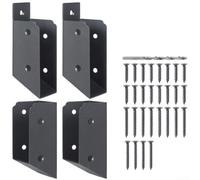 Black Stainless Steel Deck Bracket For 2x4 Timber Featuring Multi Angle Design At Flat 25 30 35 Degrees For Ideal For Railing Stair Connections And Fence Repair With Rust Resistant Outdoor Build(25°)