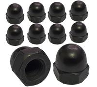 Black Stainless Steel Dome Nuts DIN1587 Blackened Finish Nut Fasteners and Fixings (Pack of 10) (M8 / 8mm)