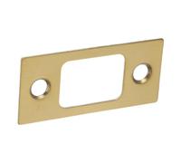 Black Stainless Steel Door Strike Plate for Front Deadbolt Installation | Smooth Finish, Simple Screw Mounting, Rust Resistant Metal, Designed for Easy Insertion on Apartment and Office Doors