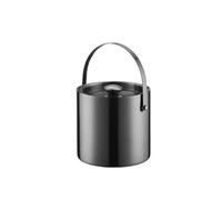 Black Stainless Steel Double Layer Ice Bucket with Lid for Cocktail Bars, Freezers, and Wine for Wine or Champagne Bottles(Medium)