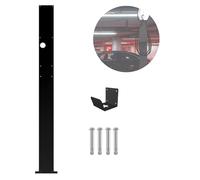 Black Stainless Steel EV Charging Station Pedestal, Floor-Mounted Charging Column & Connector Lever for Electric Vehicle Charging Pile, Durable Charging Solution for Garage