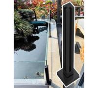 Black Stainless Steel il for Stairs 304 Stainless Steel Glass Railing with Screws Balcony Pool Fence Corner Post 120cm & Modern Design