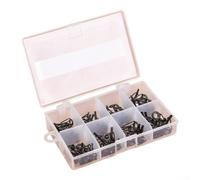 Black Stainless Steel Rod Guide Rings 80pcs Set