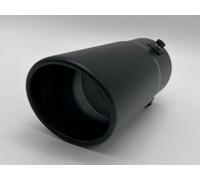 Black Stainless Steel Rolled Tip Exhaust 76mm Exit Fits 40mm - 70mm