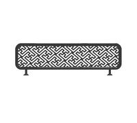 Black Stainless Steel Room Divider Panel - 120x30cm for Dining Areas, Desks, Restaurants, Hotels & Bars - Stylish Decorative Partition for Enhanced Privacy