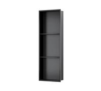 Black Stainless Steel Shower - 12" x 12" x 3" Recessed Bathroom Storage Shelf for Shampoo Soap & Toiletries - Modern Wall-Mounted nizer for Stylish Shower Solutions