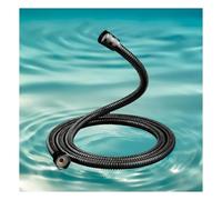Black Stainless Steel Shower Hose - Explosion-Proof Rain Shower Pipe with G1/2" Universal Connection, High Pressure Rust Proof Bathroom Extension Tube(150cm)