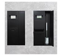 Black Stainless Steel Shower Niche - Multi-Layer Trash Can & Toilet Paper Storage Box, Easy Install Recessed Shower Niche for Hotel & Home Bathroom Essentials