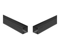 Black Stainless Steel Square Tubing Tube 25mm x 25mm x 1mm x 150mm, 0.98" x 0.98" x 1/25" x 5.91" Long, 2 Pack 201 SS Square Tubings 1mm Thickness Polished Finished