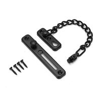 (Black) Stainless Steel Strong Security Door Chain Solid Home Safety Guard Lock Catch