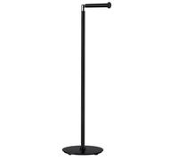 Black Stainless Steel Toilet Roll Holder Free Standing Round Base Smedbo UK Black One Size