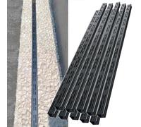 Black Stainless Steel Trench Drain Kit, Slim Channel Grate Cover for Yard Underground/Patio/Driveway Garage Bathroom Kitchen, 3.9ft Long Cuttable(10 Pack,3.5x3x100cm)