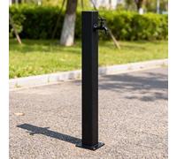 Black Stainless Steel Vertical Garden Water Column Freestanding Outdoor Hydration Source with Mounting Accessories for Irrigation Washing Antifreeze Faucet Water(Height: 60cm/23.6in)