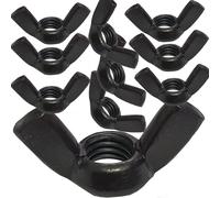 Black Stainless Steel Wing Nuts DIN315 Blackened Finish Nut Fasteners and Fixings (Pack of 10) (M4 / 4mm)