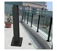 Black Stainlesss Balustrade Post Clamp for Balcony Railing Rustproof s Panel Holder 65125cm Height Outdoor Fence Support Column