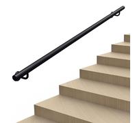 Black Stair Handrail for Indoor Stairs｜Outdoors Stair Railings Wall Mounted Staircase Banister Hand Rails Non-Slip Balustrade｜Grab Bar Rails for Elderly & Child-Safe(16.4ft/500cm)