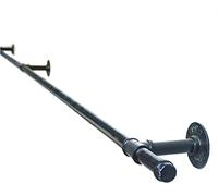 Black Stair il 25cm-600cm Adjustable Iron Railing Safety il for Indoor & Outdoor Use Includes Mounting Accessories 210cm Length