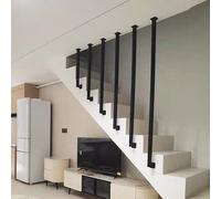 Black Stair il for Indoor Steps Safety Baluster Grip Railing Staircase Divider Posts - 100cm Wall-Mounted il for Enhanced Security and Style