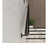 Black Staircase Handrail｜1m 1.5m 1.8m 2m 2.5m Industrial Banister Hand Rails for Stair Indoor Outdoor Steps Baluster Grab Bar Kit｜Renmlion Wall Mount Stair Railing Round Pipe(11.5ft/350cm)